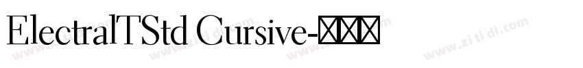ElectralTStd Cursive字体转换